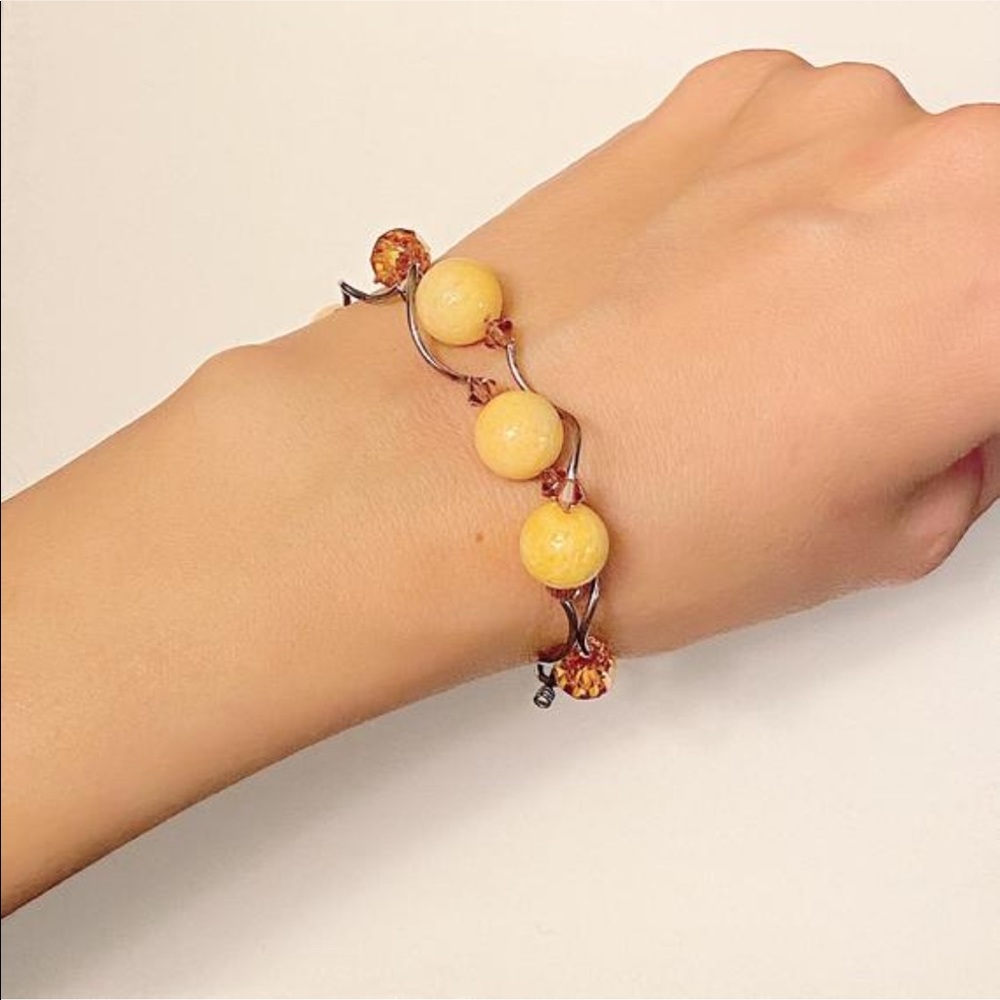 Orange coral bracelet